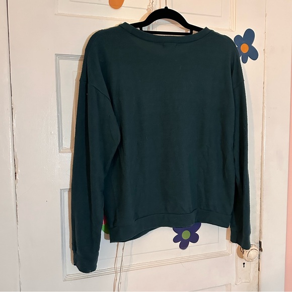 Green Pullover with inspirational quote - Picture 2 of 3